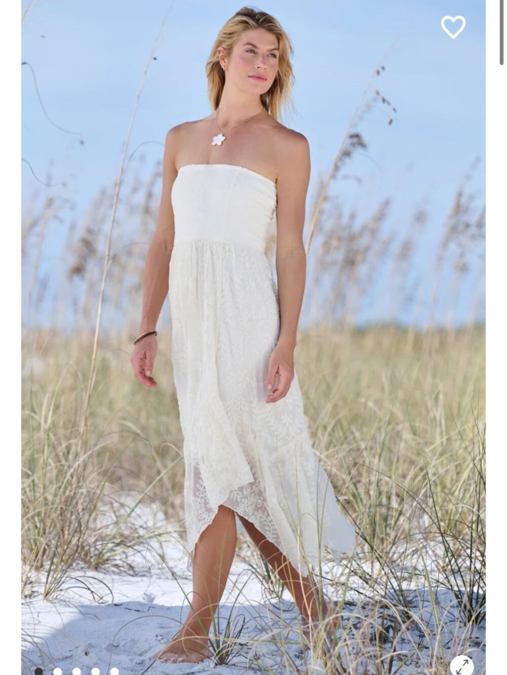 Jess Strapless Midi Dress Altar'd State Cream Dress NWT - Picture 2 of 5